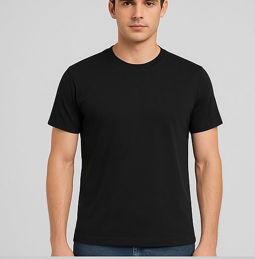 Black Cotton Premium T-Shirt β Soft, Breathable, Wrinkle - Free, Everyday Wear - ZONERO
