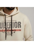 Men's Cream 'Superior' Fox Street Wear Graphic Hoodie – Distressed Print | Casual Streetwear
