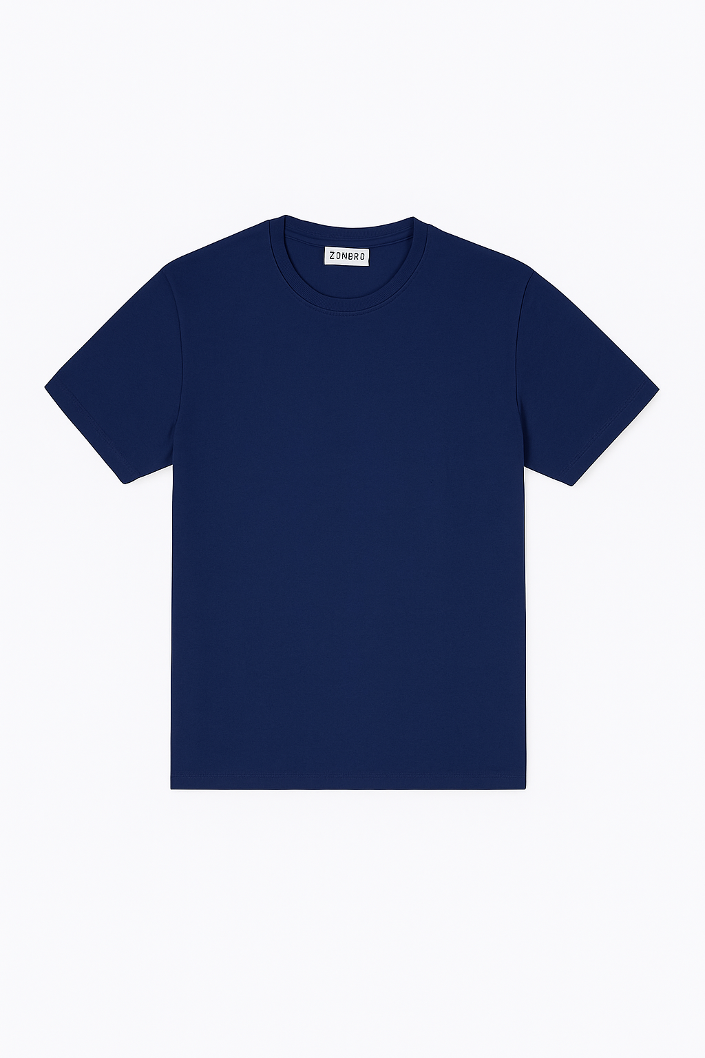 ZONERO Navy Essential Tee – Premium Cotton Crew Neck T-Shirt for Men