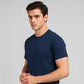 ZONERO Navy Essential Tee – Premium Cotton Crew Neck T-Shirt for Men