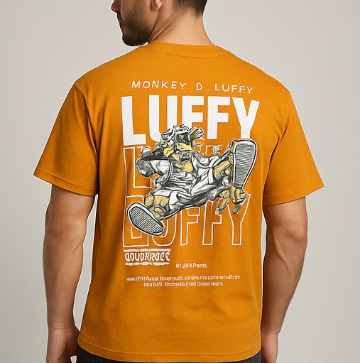 ZONERO Monkey D. Luffy Graphic Tee – Anime Streetwear Oversized T-Shirt