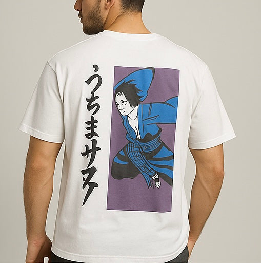 ZONERO Sasuke Uchiha Graphic Tee – Naruto Anime Streetwear Oversized T-Shirt