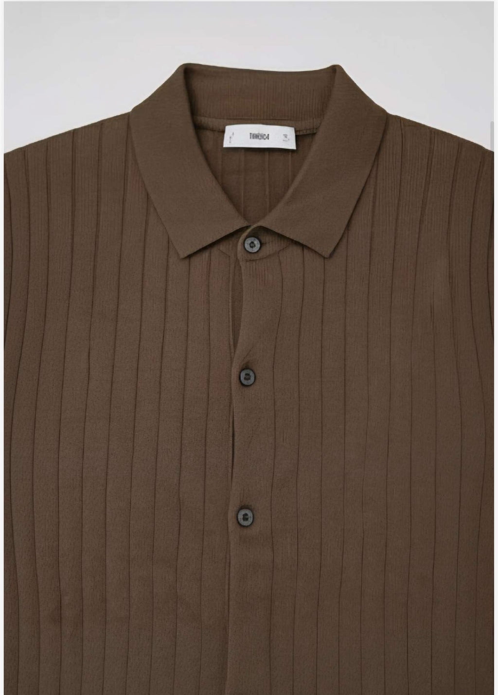 ZONERO Olive Ribbed Knit Polo – Premium Textured Knit Polo Shirt for Men