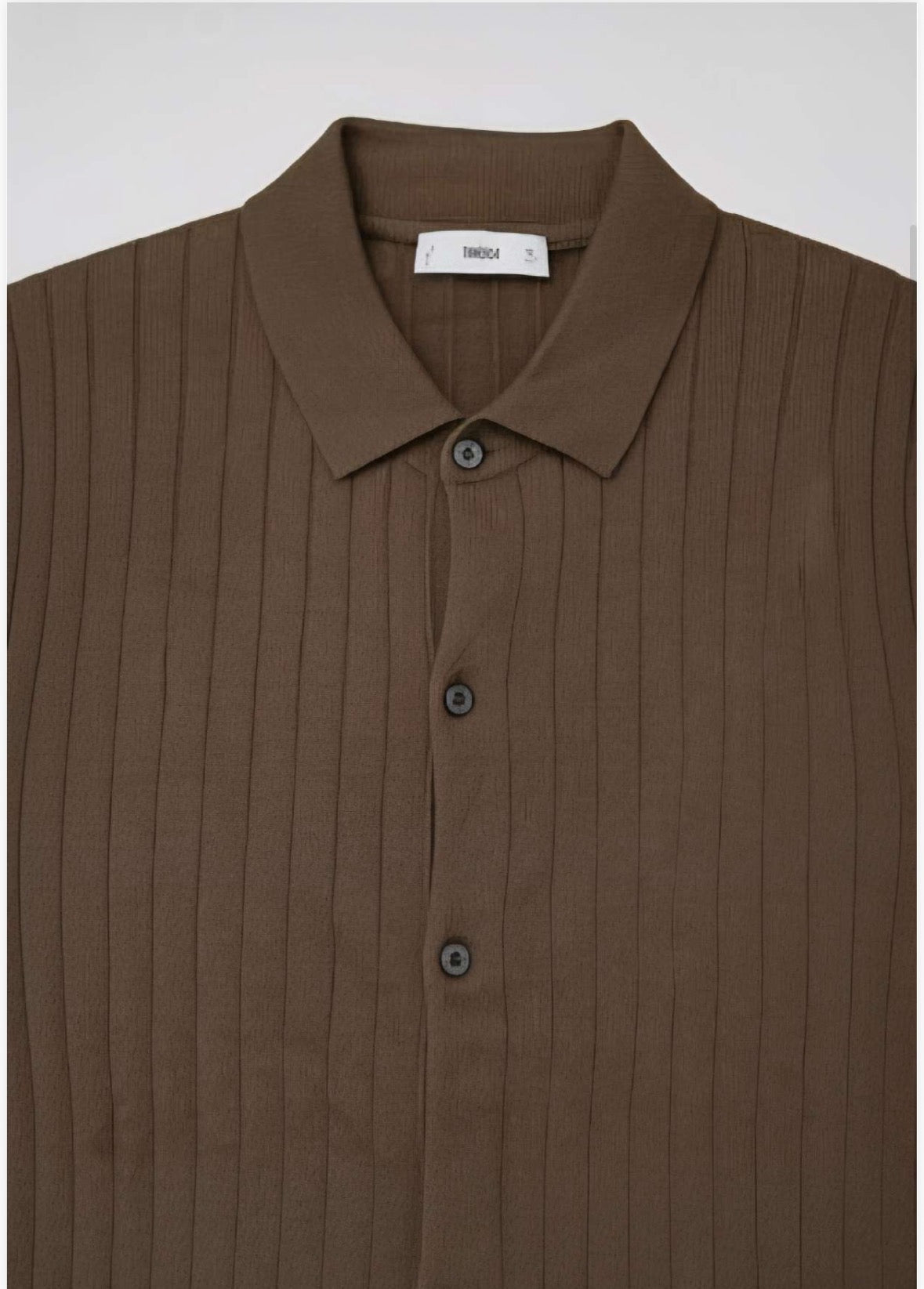 ZONERO Olive Ribbed Knit Polo – Premium Textured Knit Polo Shirt for Men