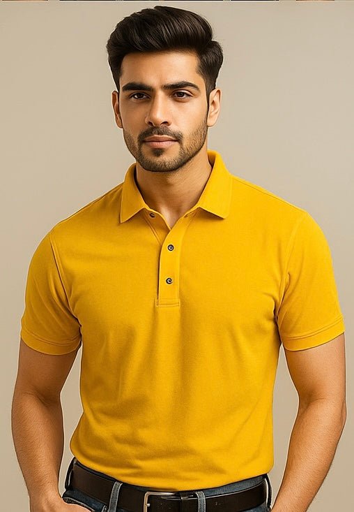 Premium Yellow Polo T-Shirt – Classic Fit, Soft Cotton, Luxury Finish - ZONERO