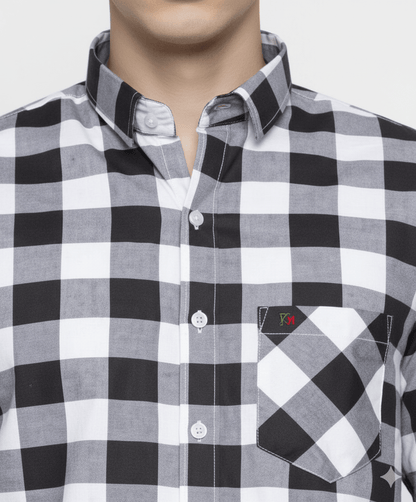 ZONERO Black & White Checkered Shirt - ZONERO