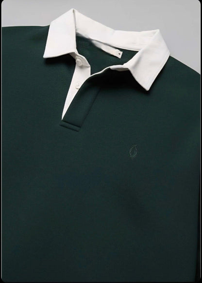 Zonero Green Polo Sweatshirt for Men - ZONERO