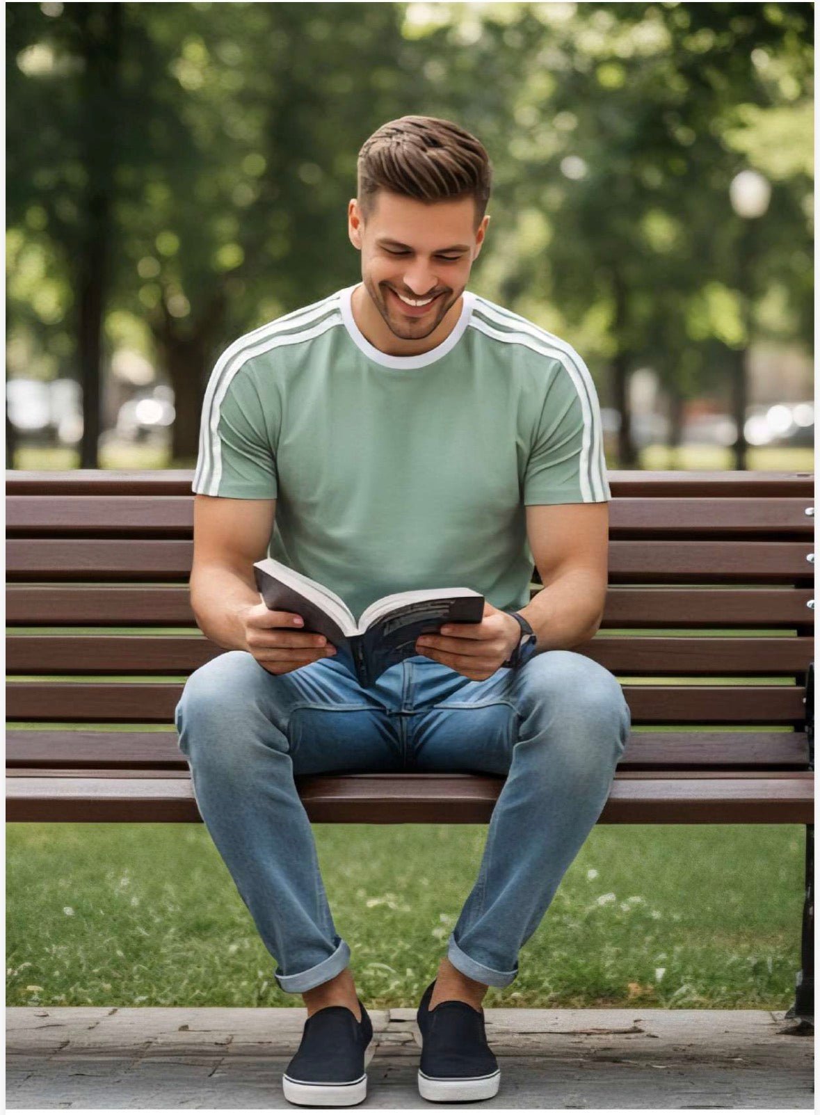 Zonero Oversized Green Cotton T-Shirt for Men | Half Sleeves Streetwear Fit - ZONERO