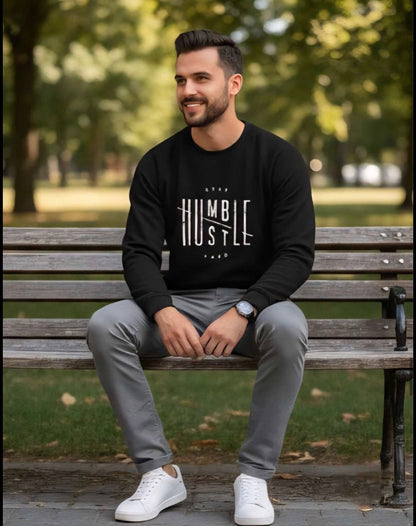 ZONERO Premium Black Round Neck Sweatshirt - ZONERO