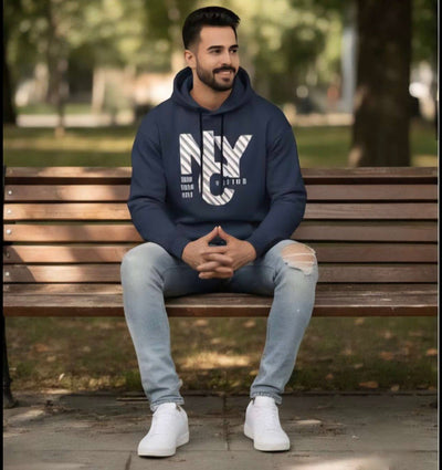 ZONERO Premium Blue Fleece Hoodie – Full Sleeves, Winter Warm