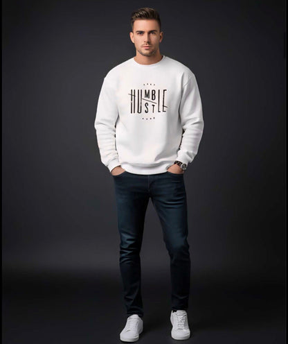 ZONERO Premium white Round Neck Sweatshirt - ZONERO