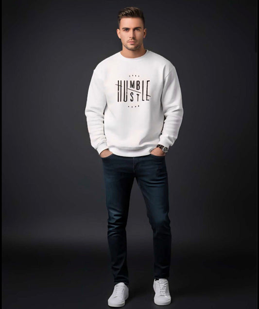 ZONERO Premium white Round Neck Sweatshirt - ZONERO