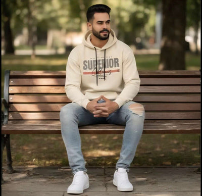 Zonero Superior hoodie for Men and Women | Cream color