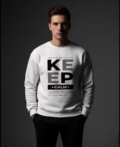 Zonero White Sweatshirt for Men | Winter Pullover Long Sleeves Casual & Stylish - ZONERO