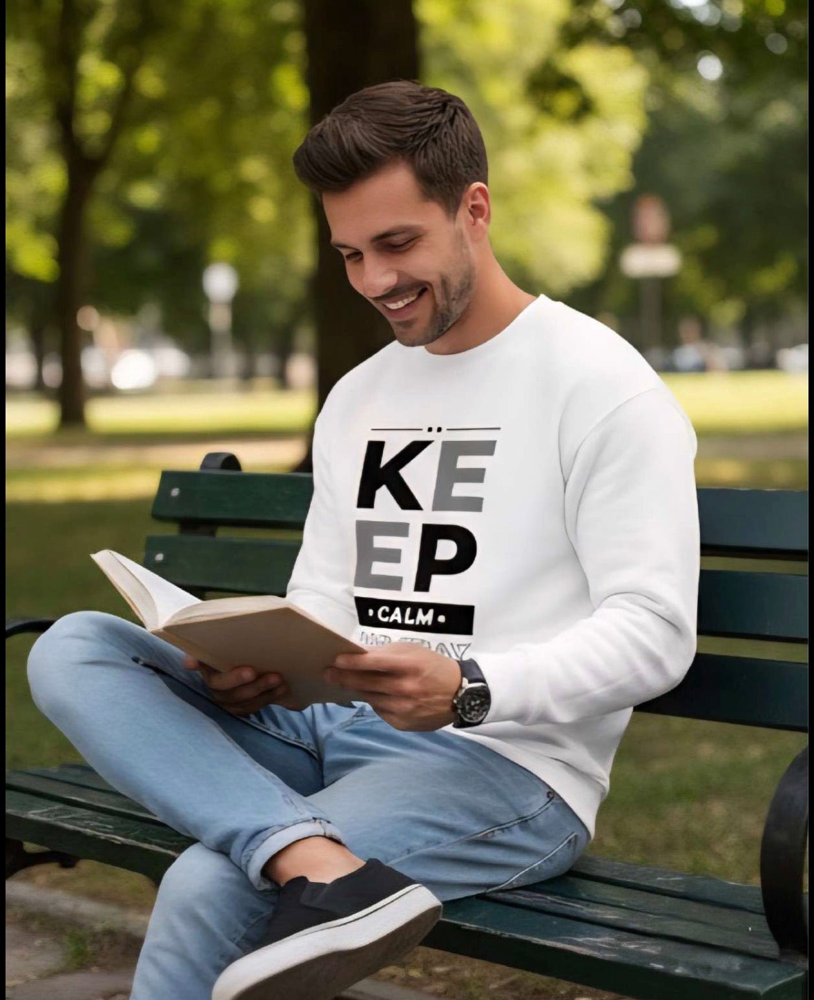 Zonero White Sweatshirt for Men | Winter Pullover Long Sleeves Casual & Stylish - ZONERO